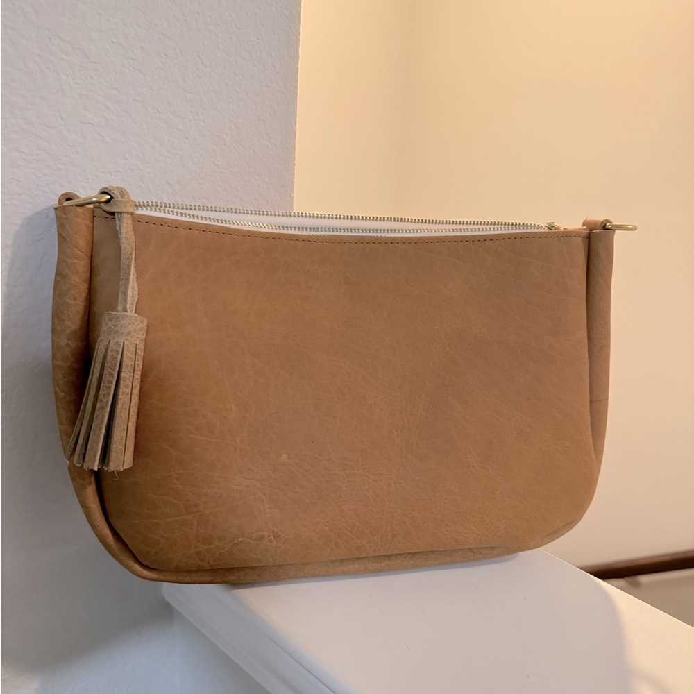 KMM & Co Natural Bison Crossbody with Tassel